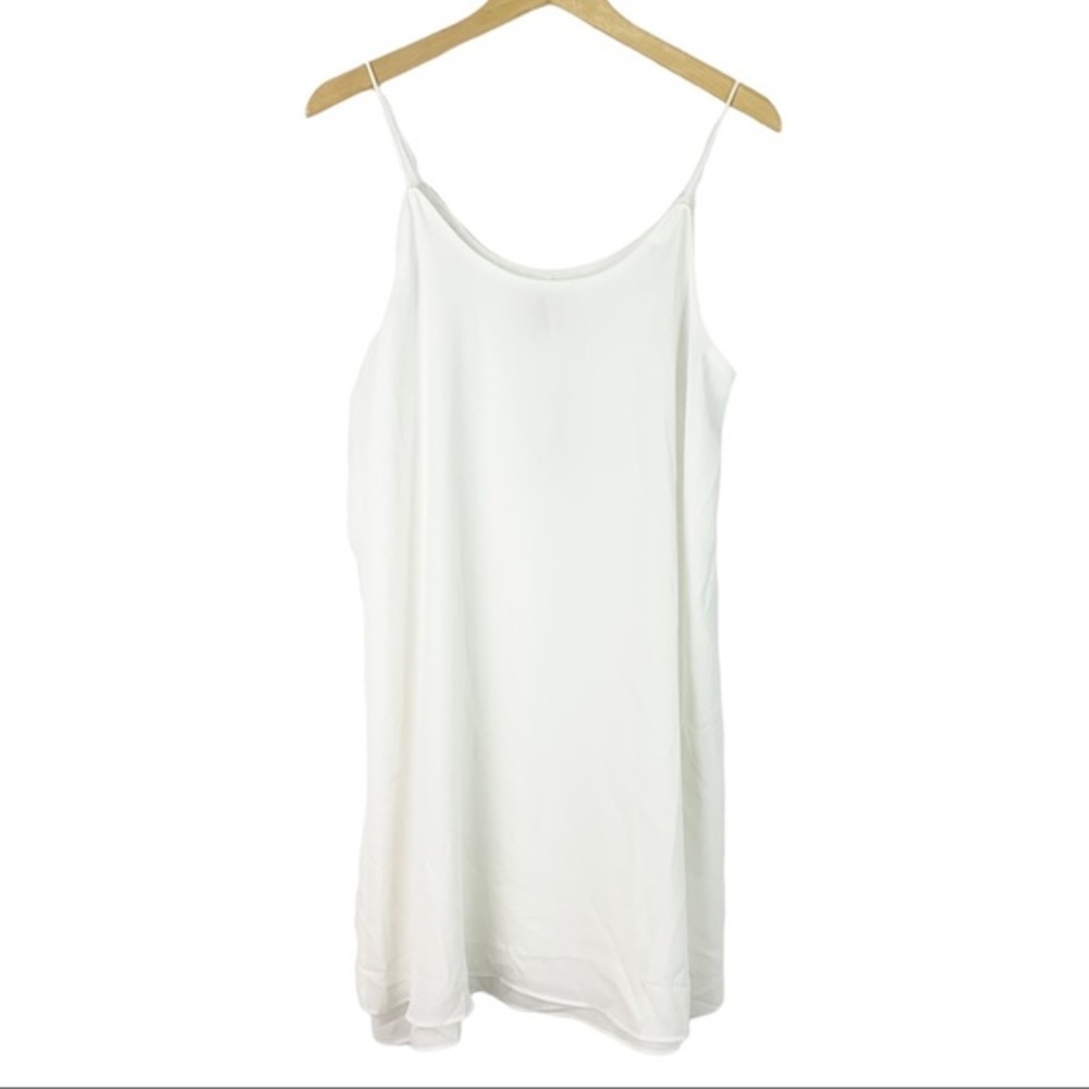 NWT Francesca’s Alya White Lined Slip Dress Women’s Size Small